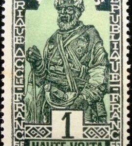 Selo postal do Alto Volta de 1928 Haussa Chief