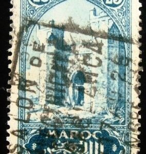 Selo postal do Marrocos de 1923 Rabat