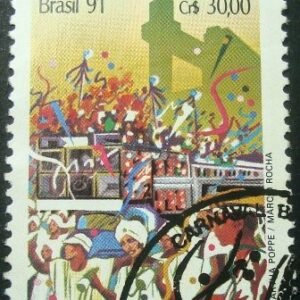 Selo postal do Brasil de 1991 Trio Elétrico - C 1723 NCC