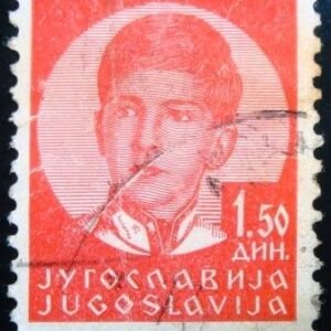 Selo postal da Iugoslávia de 1935 King Peter II