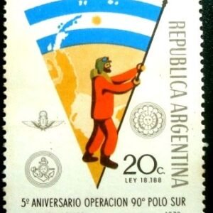 Selo postal da Argentina de 1971 Antarctic Expedition