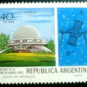 Selo postal da Argentina de 1970 Planetary of BUenos Aires N