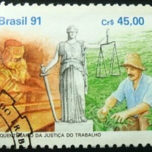 Selo postal de 1991 Justiça do Trabalho - C 1744 NCC