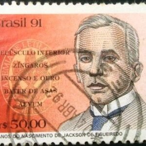 Selo postal de 1991 Jackson de Figueiredo - C 1747 U