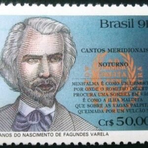 Selo postal de 1991 Fagundes Varella - C 1748 N