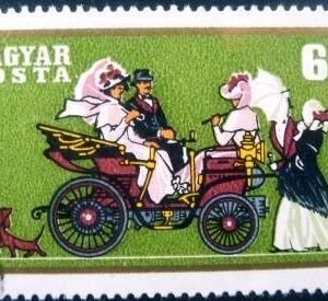 Selo postal da Hungria de 1970 Peugeot 1894