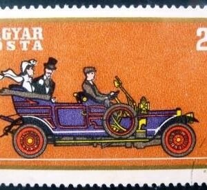 Selo postal da Hungria de 1970 Rolls Royce 1908