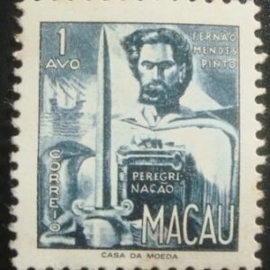 Selo postal de Macau de 1951 Fernão Mendes Pinto