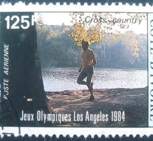 Selo postal da Costa do Marfim de 1984 Running