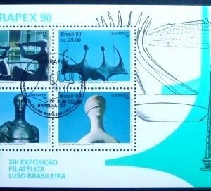 Bloco postal do Brasil de 1990 LUBRAPEX 90 MCC