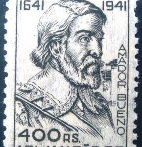 Selo postal comemorativo do Brasil de 1941 - C 169 M