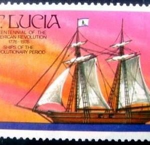 Selo postal de Santa Lucia de 1976 The Hanna