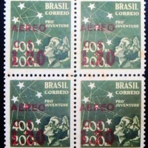 Quadra de selos postais do Brasil de 1944 Pró Juventude 60
