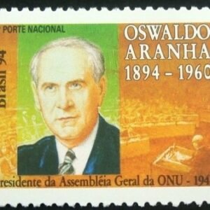 Selo postal do Brasil de 1994 Oswaldo Aranha
