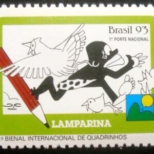 Selo postal do Brasil de 1993 Lamparina