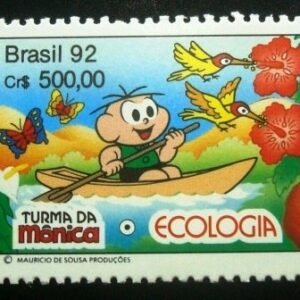 Selo postal do Brasil de 1992 Cebolinha