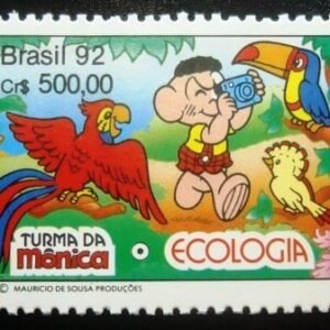 Selo postal do Brasil de 1992 Cascão