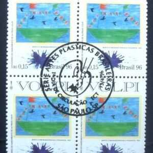 Quadra de selos postais do Brasil de 1996 Volpi