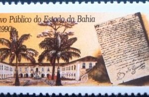 Selo postal COMEMORATIVO do Brasil de 1991 - C 1664 MSelo postal do Brasil de 1990 Arquivo Público N