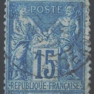Selo postal da França de 1878 Peace and Commerce 15