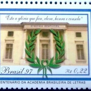 Selo postal do Brasil de 1997 Centenário ABL