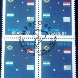 Quadra de selos postais do Brasil de 1997 Mercosul