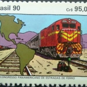 Selo postal de 1990 Estradas de Ferro - C 1696 N