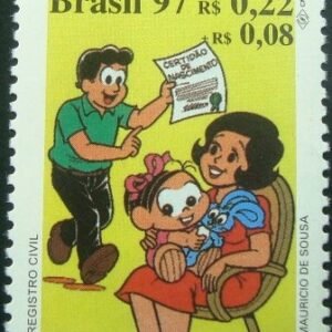 Selo postal do Brasil de 1997 Registro Civil