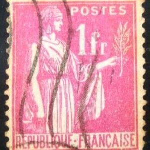 Selo postal da França de 1937 Type Peace 1