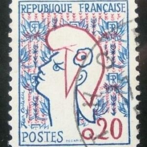 Selo postal da França de 1961 Marianne