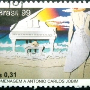 Selo postal do Brasil de 1999 Antonio Carlos Jobim - C 2228 U