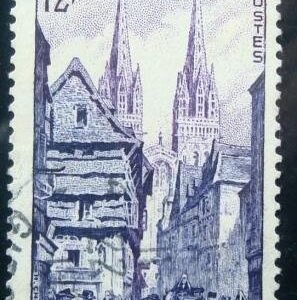 Selo postal da França de 1954 Quimper