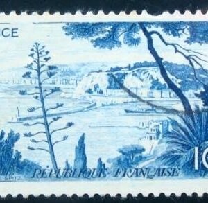 Selo postal da França 1955 Nice