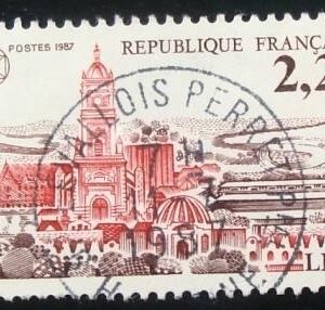 Selo postal da França 1987 French Federation of Philatelic Societ