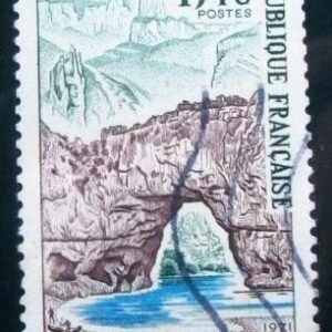 Selo postal da França 1971 Gorges of Ardeche