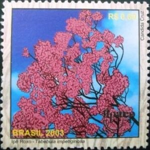 Selo postal do Brasil de 2003 Ipê Roxo M