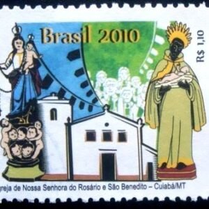 Selo postal do Brasil de 2010 Igreja N.S.do Rosário e S. Benedito M