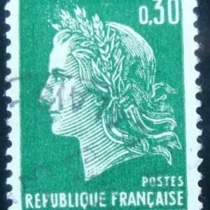 Selo postal da França de 1969 Marianne of Cheffer 30 U sev