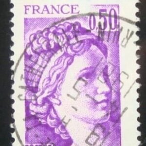 Selo postal da França de 1978 Sabine 50 U sev