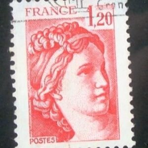 Imagem similar à do selo postal da França de 1978 Sabine 1.20 U sev