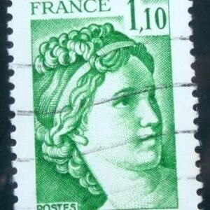 Selo postal da França de 1979 Sabine 1 U sev