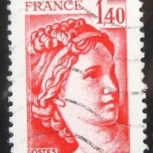 Selo postal da França 1980 Sabine 1