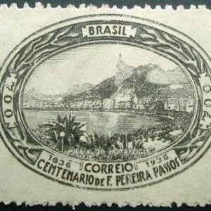 Selo postal comemorativo do Brasil de 1937 - C 114 U