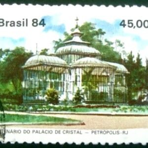 Selo postal do Brasil de 1984 Palácio de Cristal U