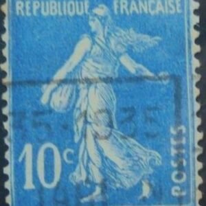 Selo postal da França de 1932 Cameo Sower 10