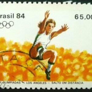 Selo postal do Brasil de 1984 Salto em distância