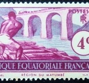 Selo postal da África Equatorial de 1937 region of Mayumbe 4 - 30 M