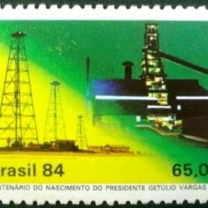 Selo postal do Brasil de 1984 Petróleo