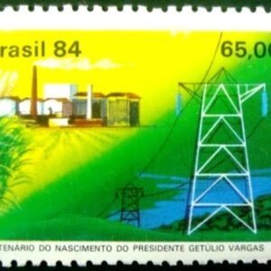 Selo postal do Brasil de 1984 Usina
