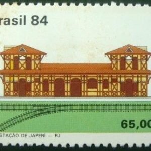 Selo postal do Brasil de 1984 Estação Japeir